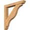 Ekena Millwork Funston Slat Smooth Bracket w/ Offset Brace, Western Red Cedar, 5 1/2"W x 36"D x 36"H BKT0604X36X36FST06SWR - alternate 1